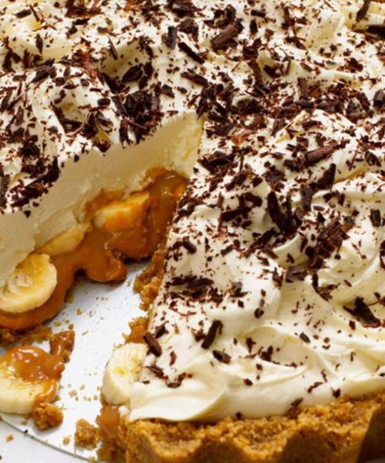 British Banoffee Pie Banana, Cream, and Caramel Tart