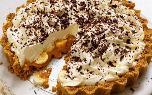 British Banoffee Pie Banana, Cream, and Caramel Tart