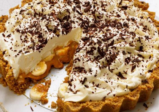 British Banoffee Pie Banana, Cream, and Caramel Tart