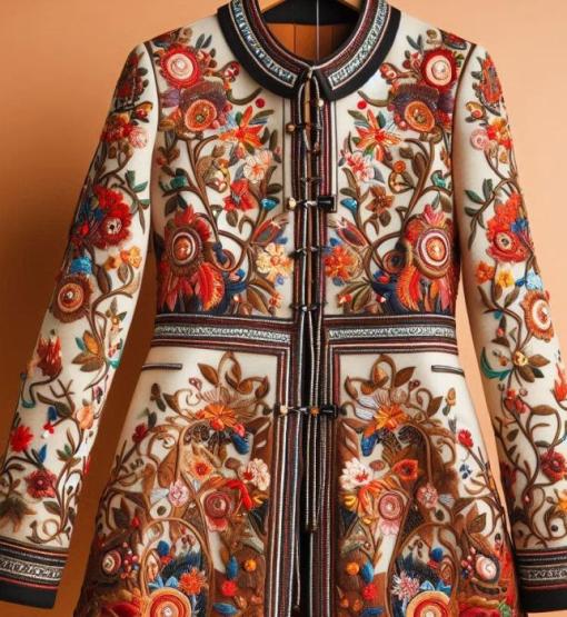 Russian Folk Art Motifs Make Waves in High-End Fashion Design