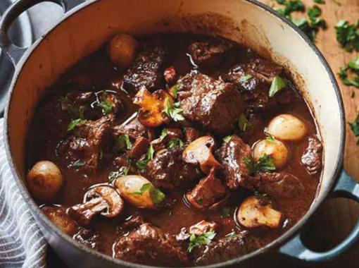 Slow-Cooked French Beef Bourguignon Stew Delight