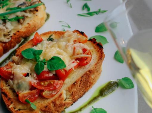 Deliciously Topped Italian Bruschetta Appetizer