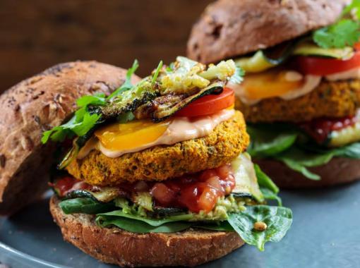 Veggie Burger Plant-Based Patty with Grains and Veg