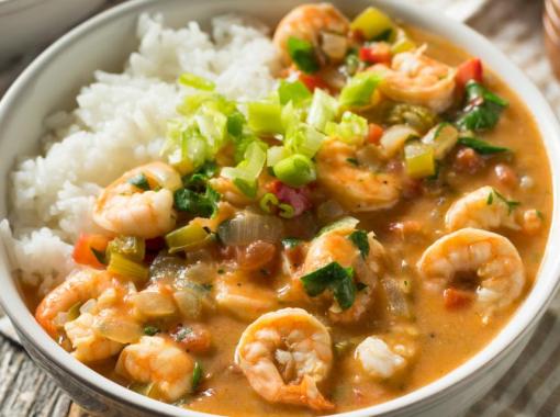 Seafood Gumbo Spicy Cajun Stew with Shrimp and Crab