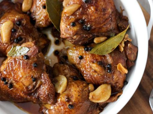 Filipino Chicken Adobo in Vinegar Soy Marinade