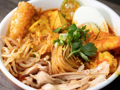 Southeast Asian Laksa Spicy Seafood Noodle Soup