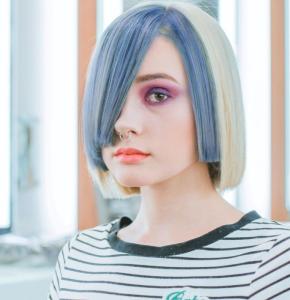 Bold Color Contrast: Two-Tone Bob Makes a Striking Statement